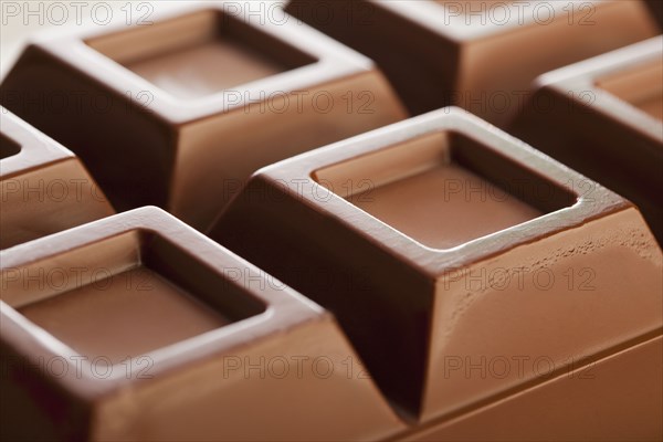 Close up of bar of chocolate