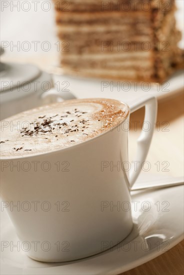 Close up of cup of coffee