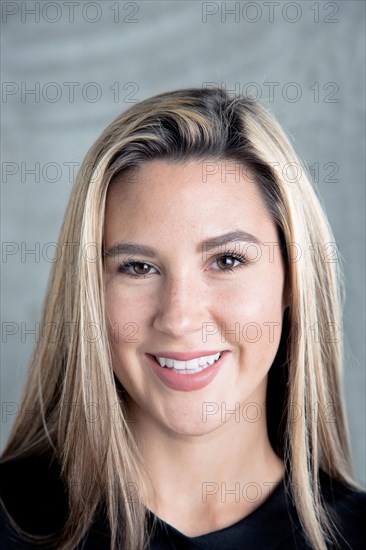 Portrait of smiling Caucasian woman