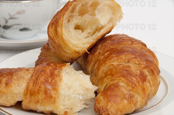 Close up of fresh croissants