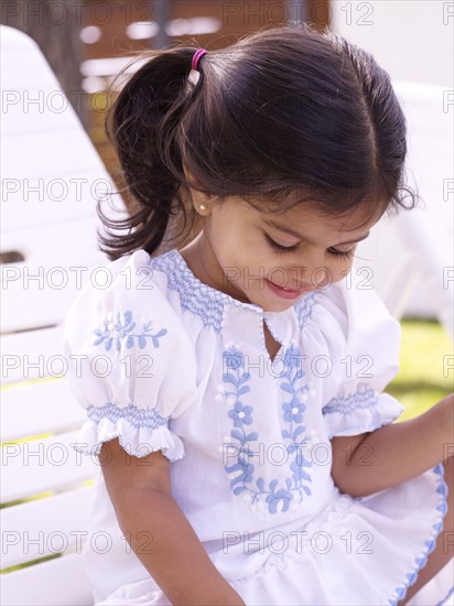 Smiling Hispanic girl