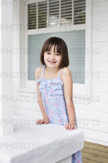 Caucasian girl smiling