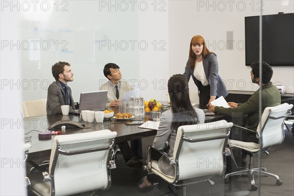 Business people talking in meeting