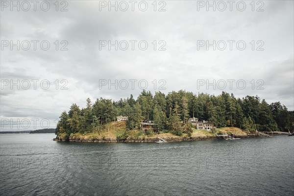 Houses on island