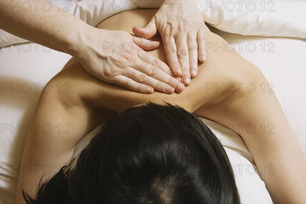 Woman receiving massage