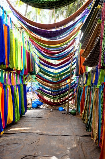 Variety of colorful Indian fabric