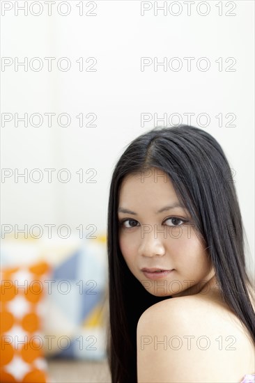 Serious Vietnamese woman