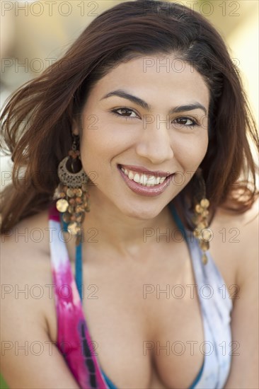 Smiling Hispanic woman