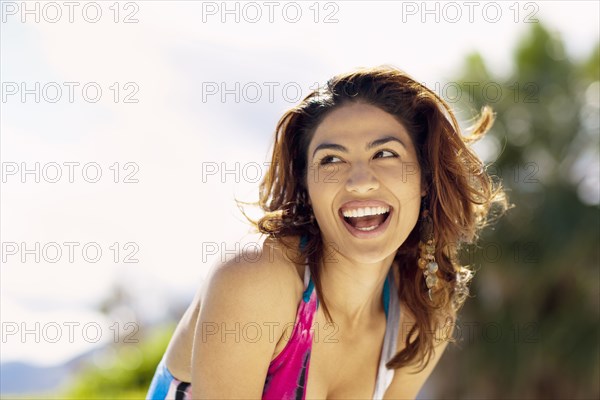 Smiling Hispanic woman