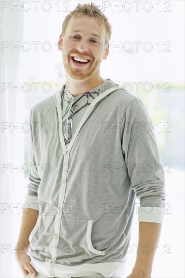 Laughing Caucasian man