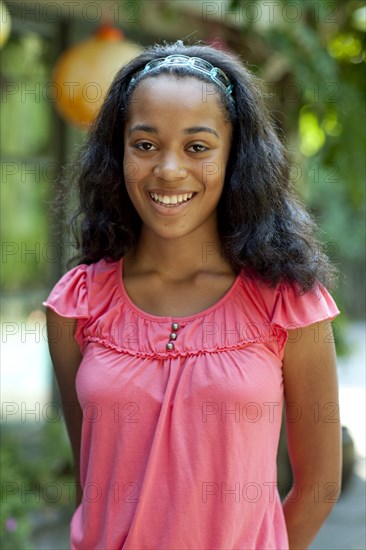 Smiling African American girl