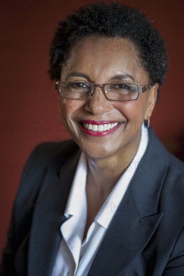 Smiling Black businesswoman