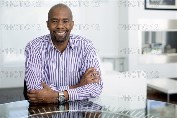 Smiling Black businessman