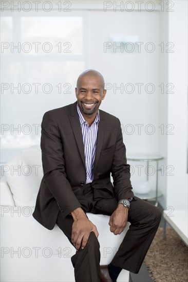 Smiling Black businessman