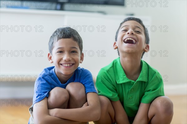 Hispanic boys smiling