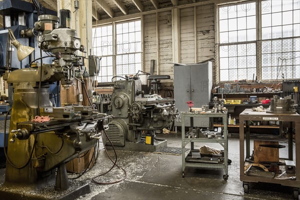 Machinery in metal shop