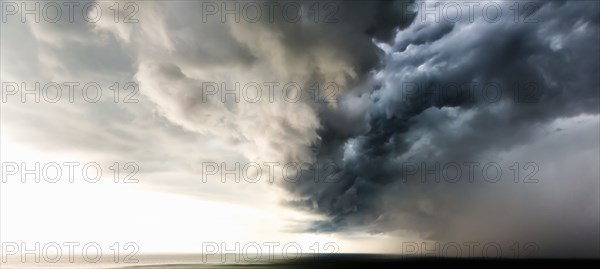 Dark clouds in dramatic sky