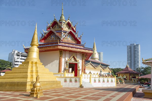 Wat Chayamangkalaram temple under blue sky