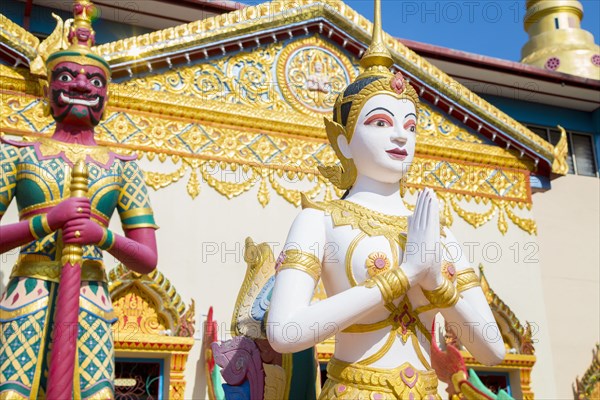 Large Buddha statue outside Wat Chayamangkalaram temple