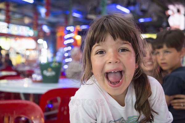 Caucasian girl laughing