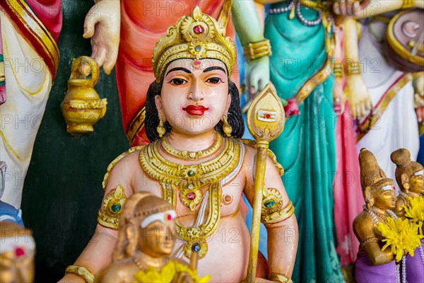 Ornate statues in Sri Mahamariamman temple