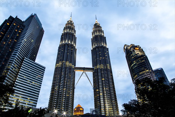 Petronas Twin Towers in Kuala Lumpur skyline