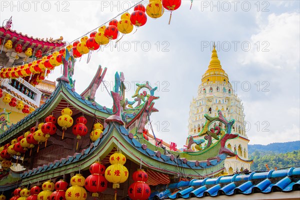 Chinese lanterns hanging at Kek Lok Si temple