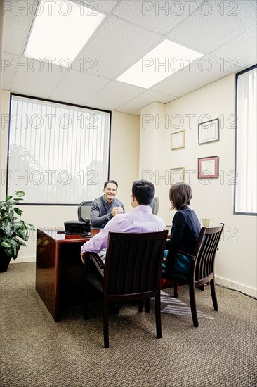 Business people talking in office