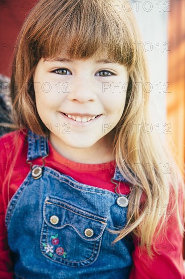 Caucasian girl smiling