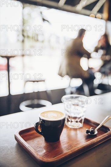 Tray of coffee