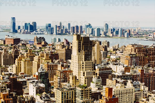 Aerial view of New York cityscape