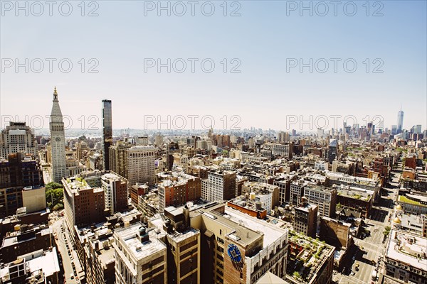 Aerial view of New York cityscape