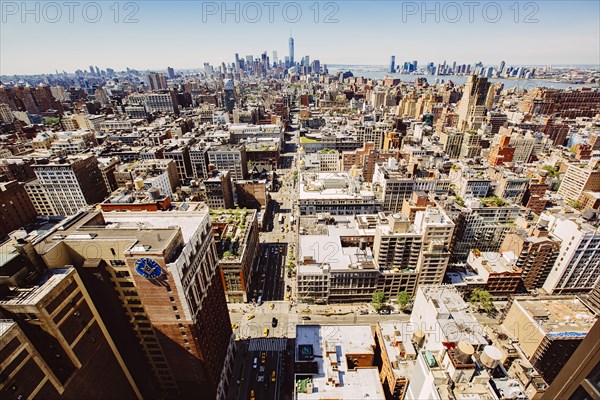 Aerial view of New York cityscape