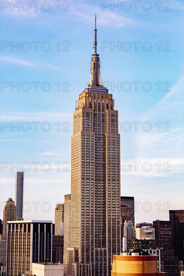 Highrise building in New York cityscape