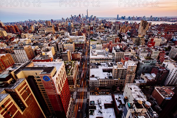 Aerial view of New York cityscape