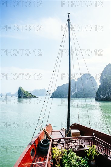 Boat sailing on Ha Long Bay
