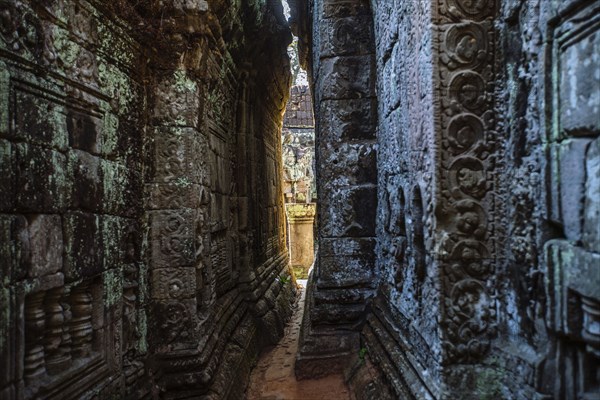 Interior of ancient temple at Angkor Wat