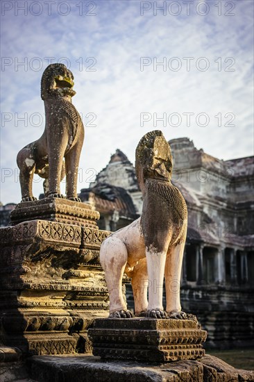 Statues at Angkor Wat ruins