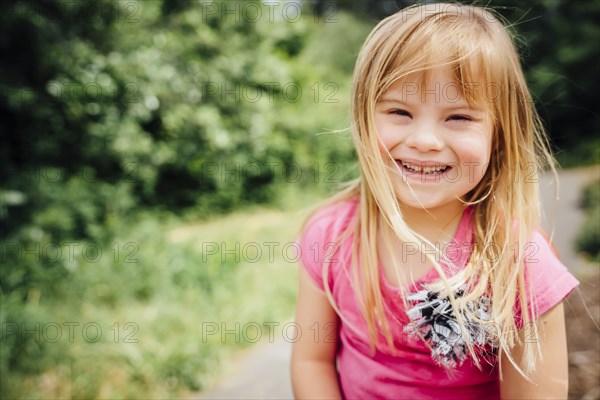 Portrait of smiling Mixed Race girl