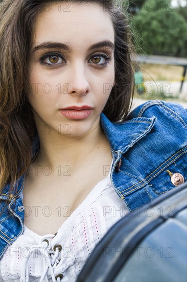 Caucasian woman with quizzical expression