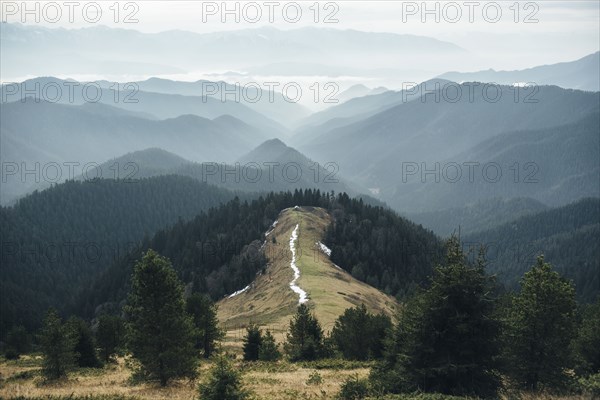 Ridge in mountain range