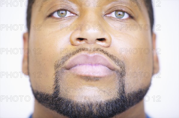 Close up portrait of man with beard and mustache