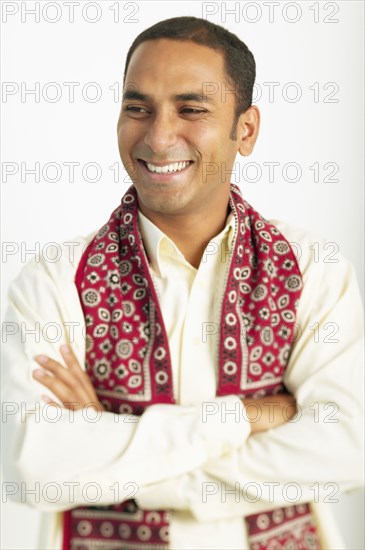 Man wearing scarf