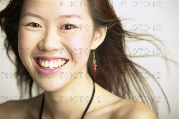 Portrait of teenage girl smiling