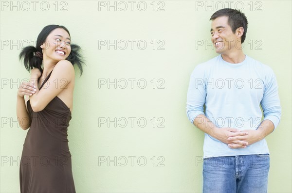 Playful couple smiling