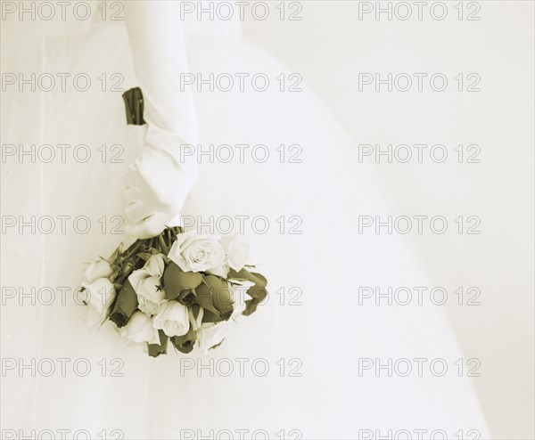 Bride holding a wedding bouquet