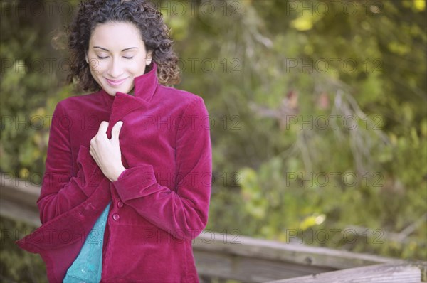 Young woman wearing a coat