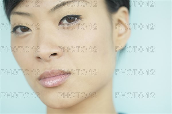 Close up of a young woman's face