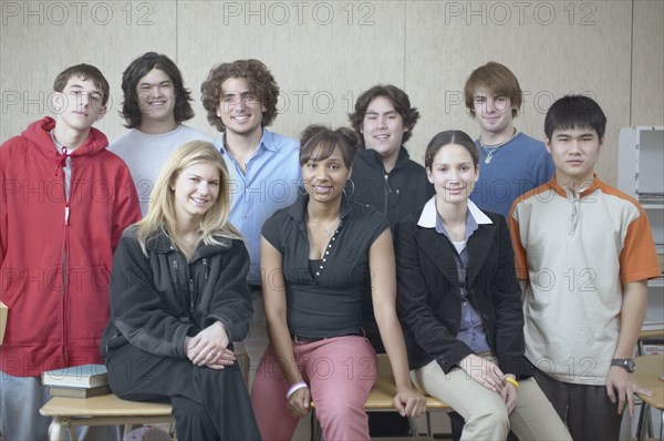 Group portrait of high school students