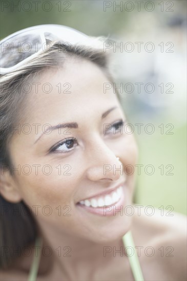 Close up of a young woman smiling